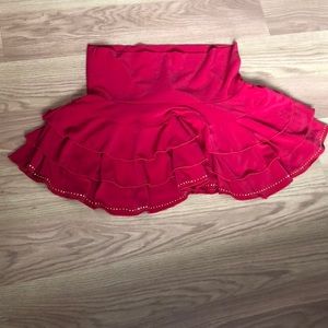 Red ruffle skirt Size M